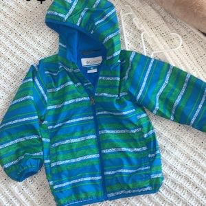 Toddler boys Columbia fleece lined rain jacket